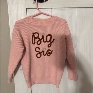 Pink 'Big Sis' Sweater
